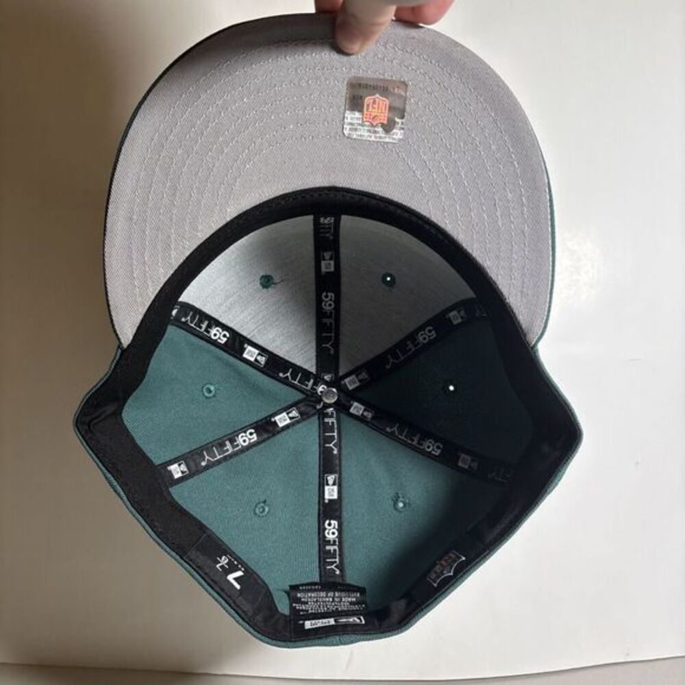 New Era 59Fifty Philadelphia Eagles JSP Green NFL Fitted Hat NEW 7 7/8 - Picture 6 of 7